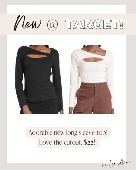 New cutout long sleeve from Target! 

Lee Anne Benjamin 🤍

#LTKunder50 #LTKstyletip #LTKcurves