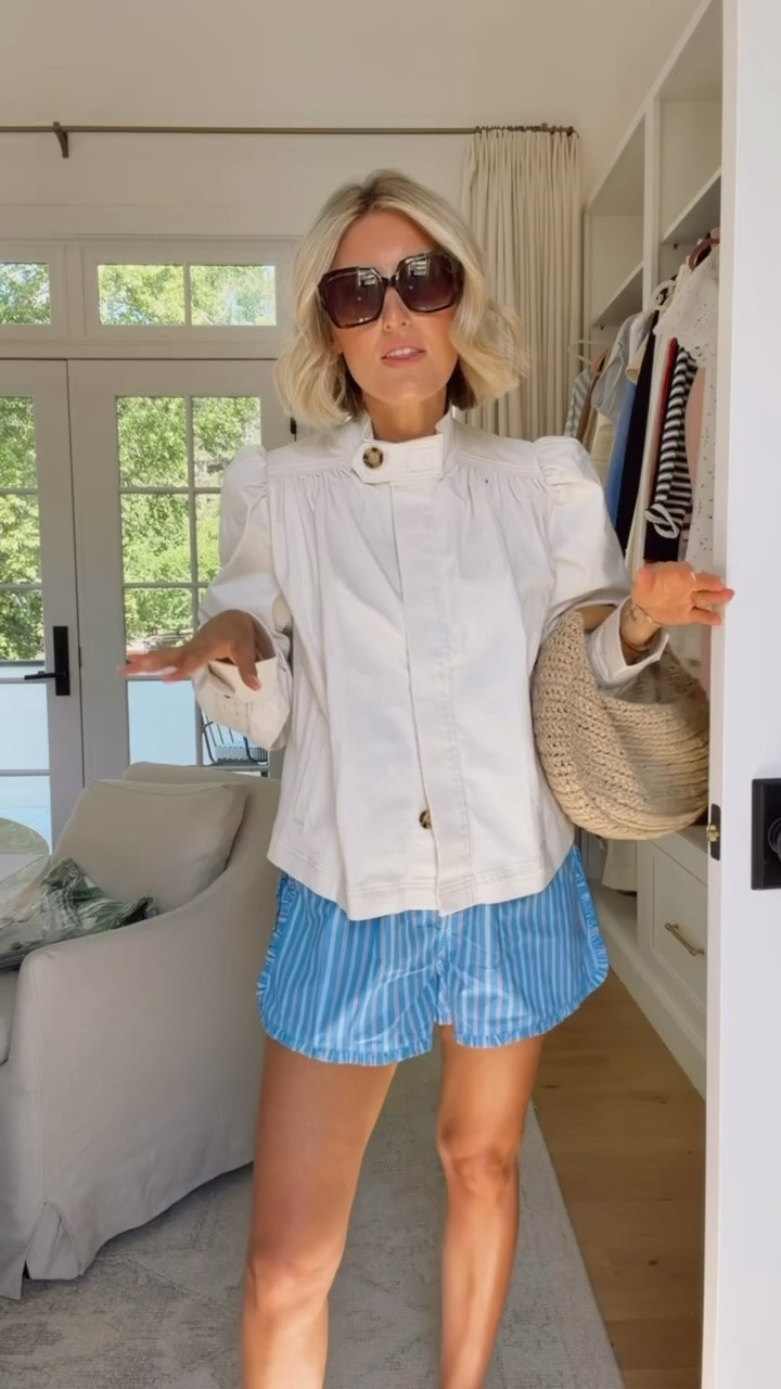 How chic is this jacket?! I love it paired here with these shorts for cooler mornings! Wearing XS in the jacket & S in the shorts.

Loverly Grey, Walmart find, Walmart fashion, summer fashion, summer outfit ideas

#LTKootd #LTKSeasonal