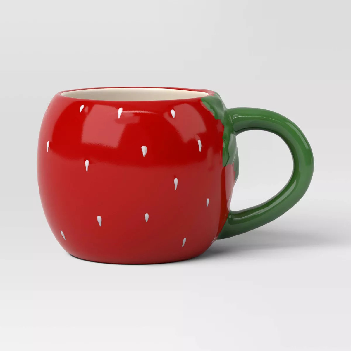 16oz Stoneware Figural Strawberry Mug Red - Room Essentials™: Coffee Cup, Microwave & Dishwashe... | Target