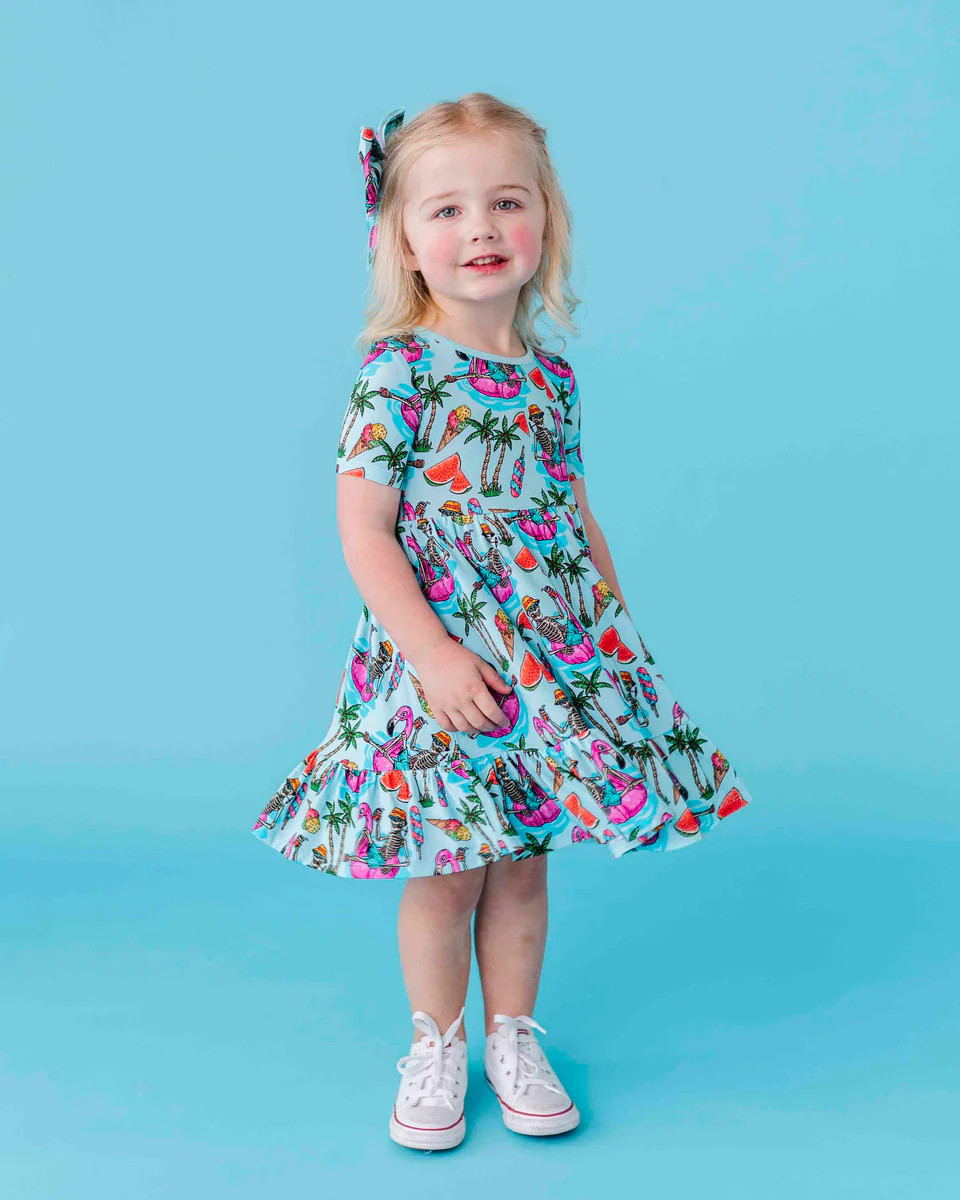 Bone Chillin Girls Dress & Shorts Set | Bums & Roses