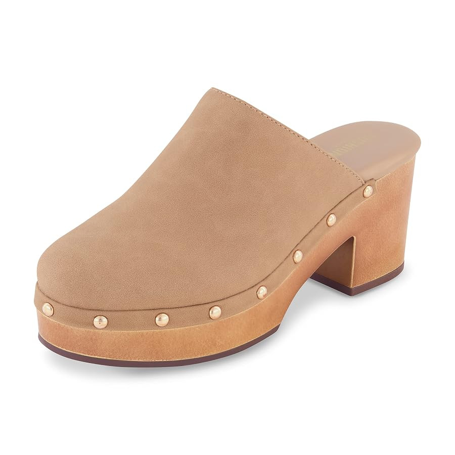 CUSHIONAIRE Women's Gibbons Faux Wood Clog with Memory Foam Padding, Wide Widths Available | Amazon (US)