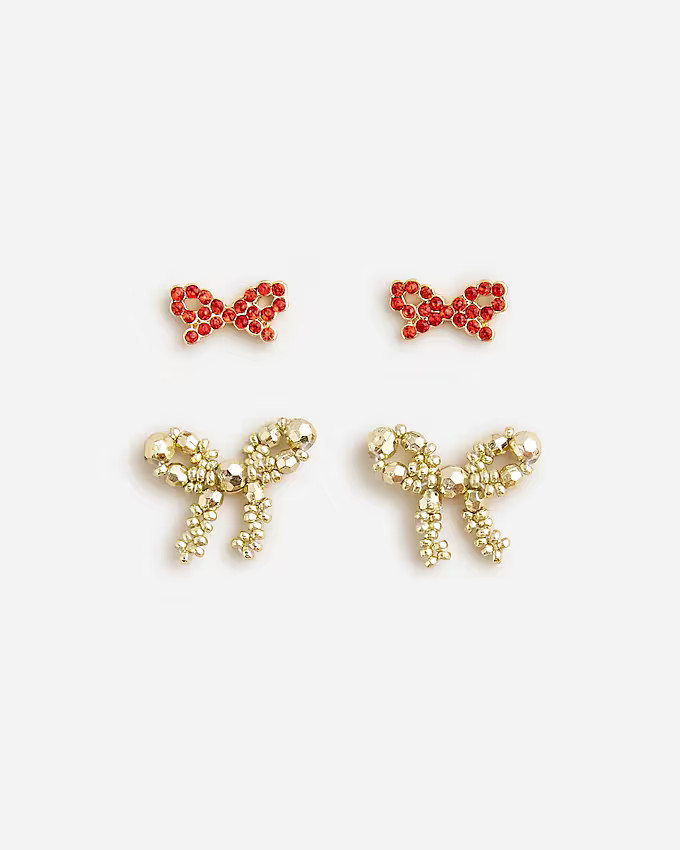 Girls' bow earrings two-pack | J. Crew US