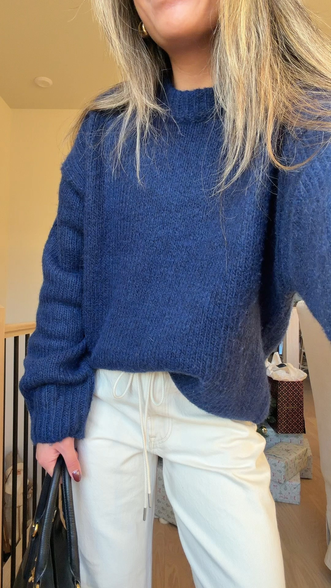 Work week ootd! 

Wearing a medium in the sweater and a 24 short in the jean! 

Boots: past Zara (the VAGABOND ANSIE boots are very similar!)

Casual chic outfits, drawstring jeans, square toe boots, winter style, 

#LTKPetite #LTKootd