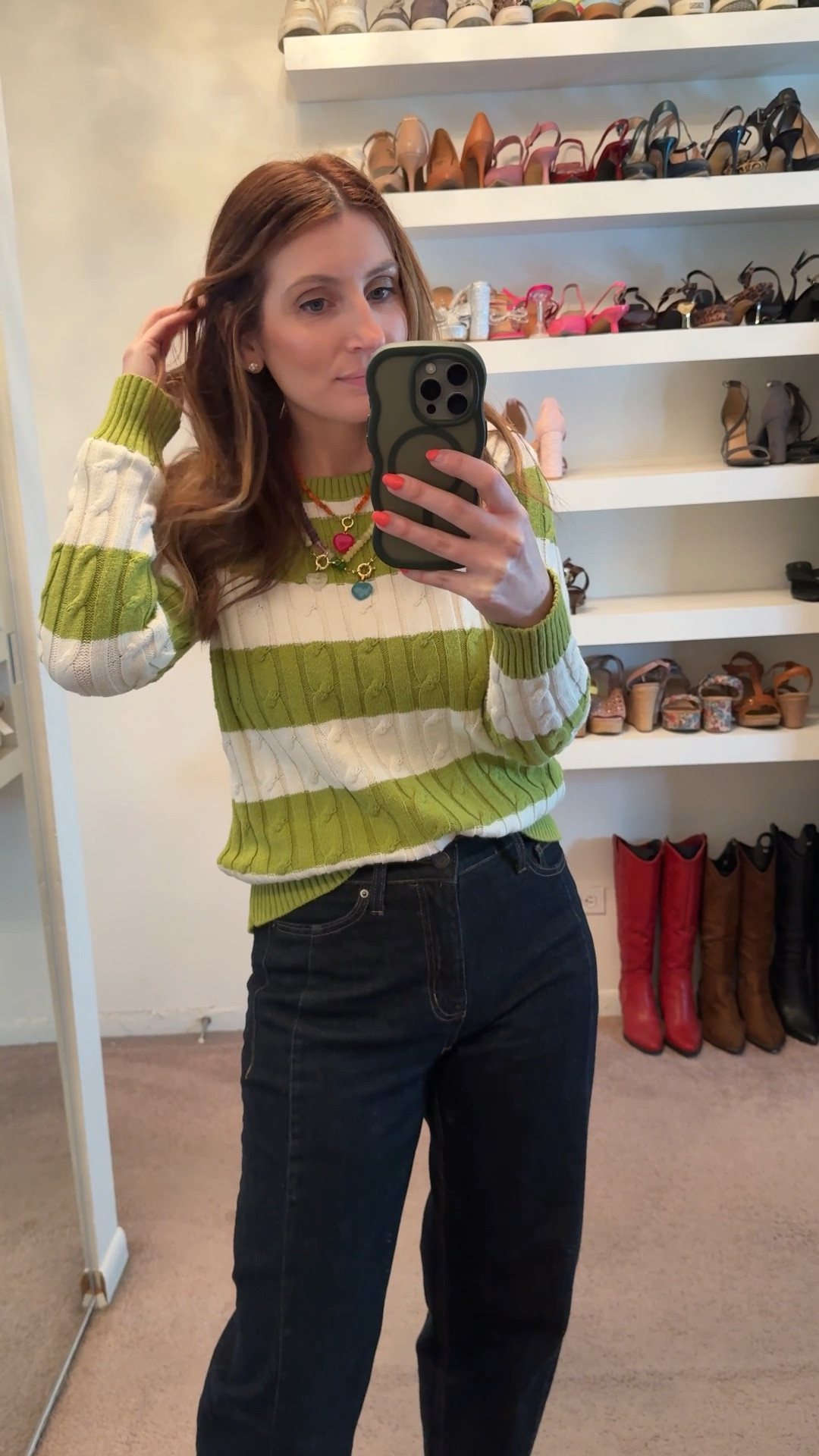 What I wore to work today
Walmart dark wash barrel leg jeans (size 2)
Amazon brown mesh ballet flats
Gold Kendra Scott stud earrings
Amazon three piece colorful beaded necklace set

Spring outfits 2026, workwear outfit, casual outfit, Work outfits, Business casual workwear, easy outfit 

#LTKootd #LTKOver40 #LTKSeasonal