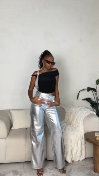 Asos, Aldo, Simmi, silver trousers, metallic trousers, wide leg trousers, black crop top, off shoulder top, asymmetric top, embellished bag, silver shoulder bag, silver heels, party outfits, christmas outfit, NYE outfit, outfit ideas, style inspiration 

#LTKSeasonal #LTKstyletip #LTKeurope