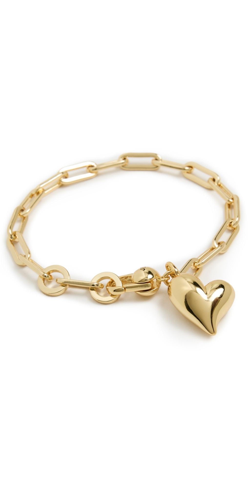 Jenny Bird Puffy Heart Bracelet High Polish Gold One Size | Shopbop