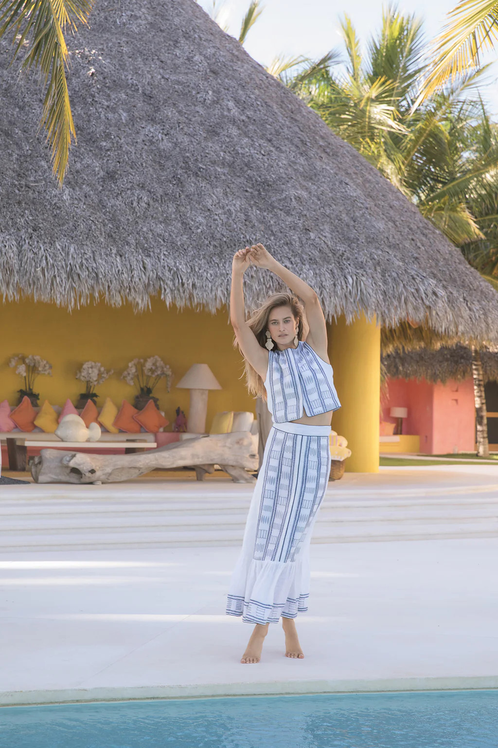 Chambray Ikat Skirt | ASHA by ADM