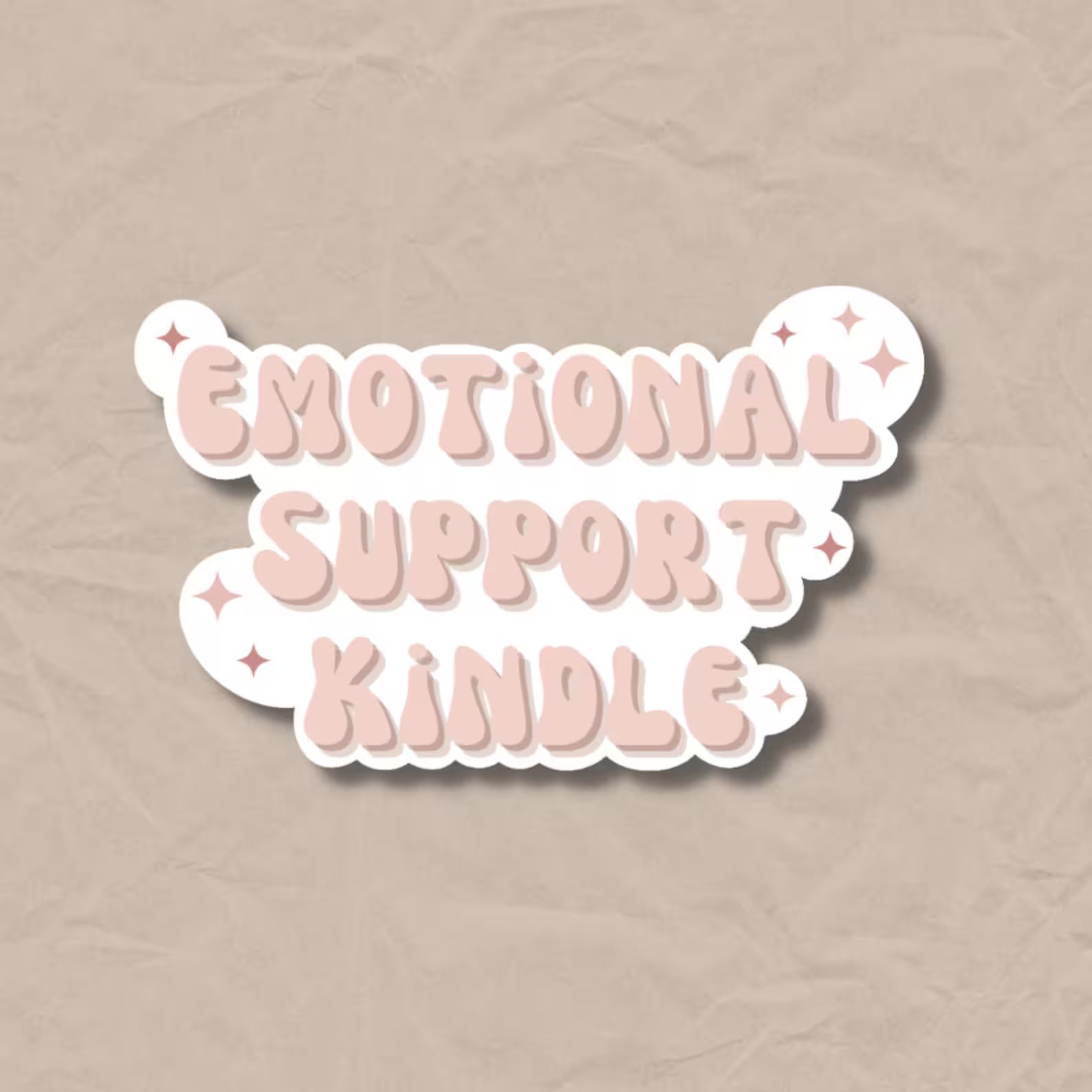 Emotional Support Kindle Sticker VINYL STICKER - Etsy | Etsy (US)