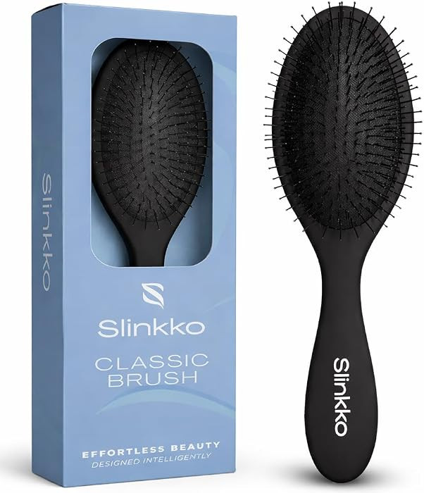Detangling Hair Brush for Curly, Thick & Wavy Hair, Wet & Dry Hairbrush with Flexible Nylon Brist... | Amazon (US)