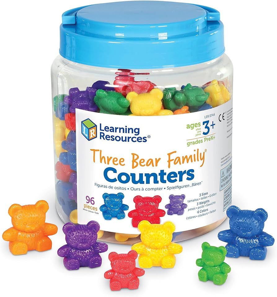 Learning Resources Three Bear Family Counters - 96 Pieces. Ages 3+ Preschool Learning Toys, Count... | Amazon (US)