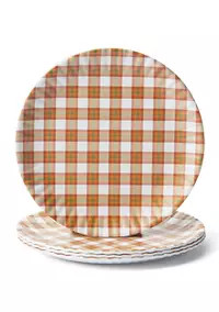 Crown & Ivy™ Plaid Harvest Dinner Plates - Set of 4 | Belk