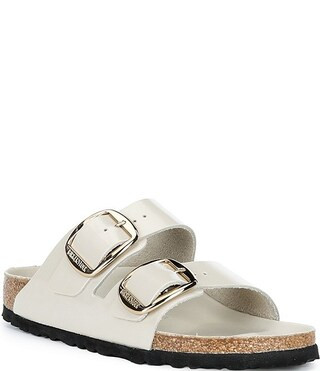 Women's Arizona Big Buckle Hardware High Shine Slide Sandals | Dillard's