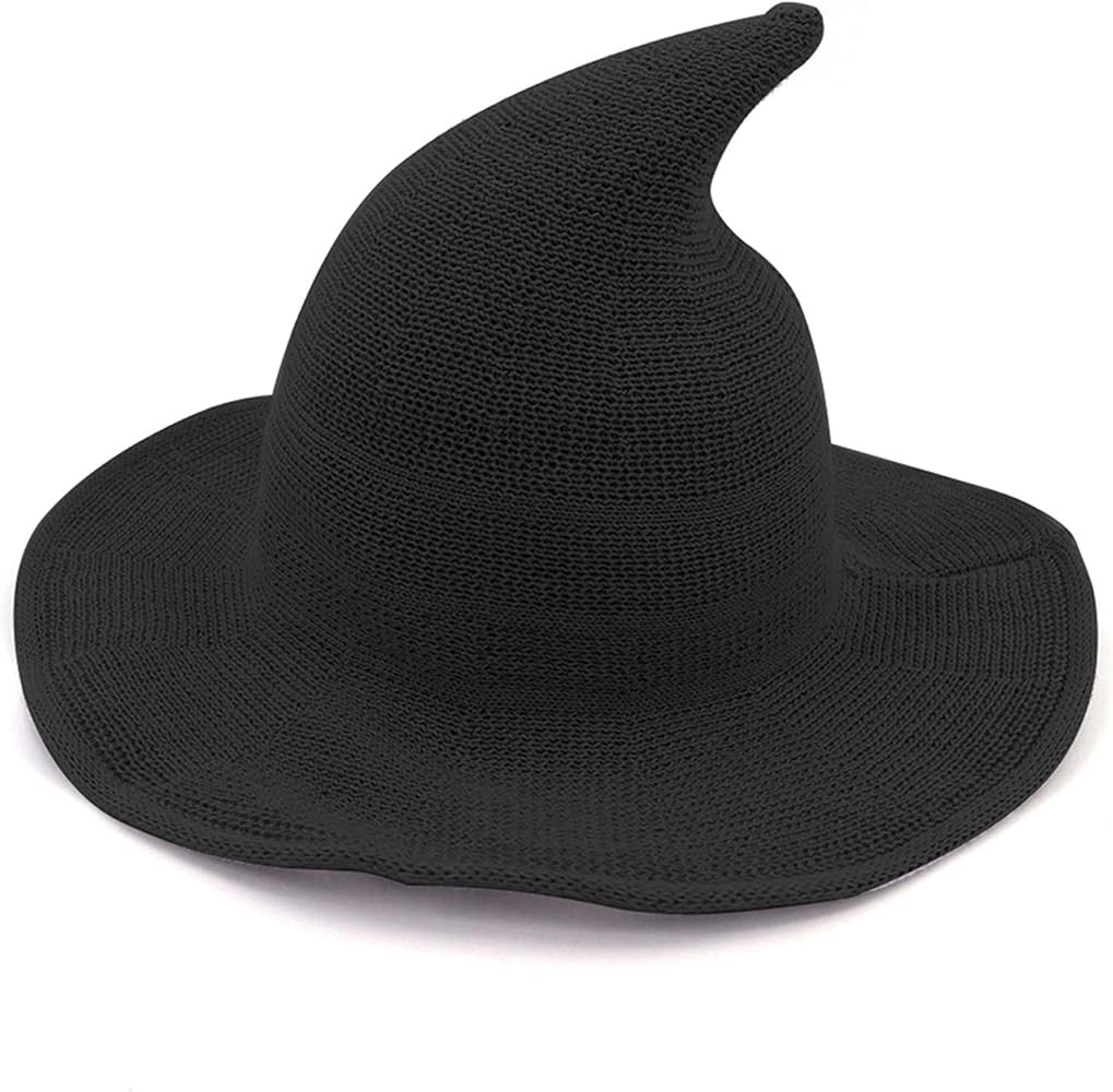 Bestjybt Women Halloween Witch Hat Wool Knitted Cap for Party Masquerade Cosplay Costume Accessor... | Amazon (US)