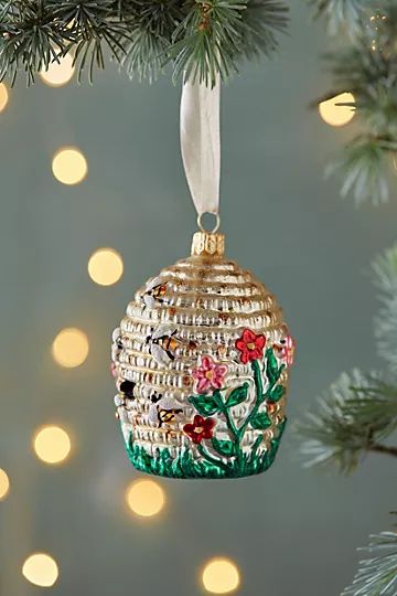 Beehive Glass Ornament | Anthropologie (US)