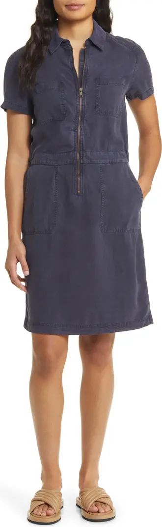 Utility Short Sleeve Zip Front Shirtdress | Nordstrom