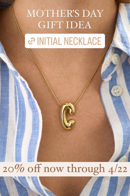 Mother’s Day gift idea! Initial necklace. Jewelry, gift ideas, jewelry stack. 

#LTKGiftGuide #LTKfindsunder50 #LTKfamily