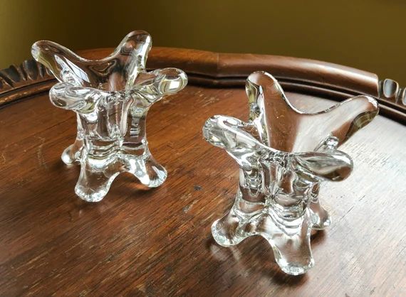 Adorable Small Glass Votive Candle Holders. Pair | Etsy | Etsy (US)