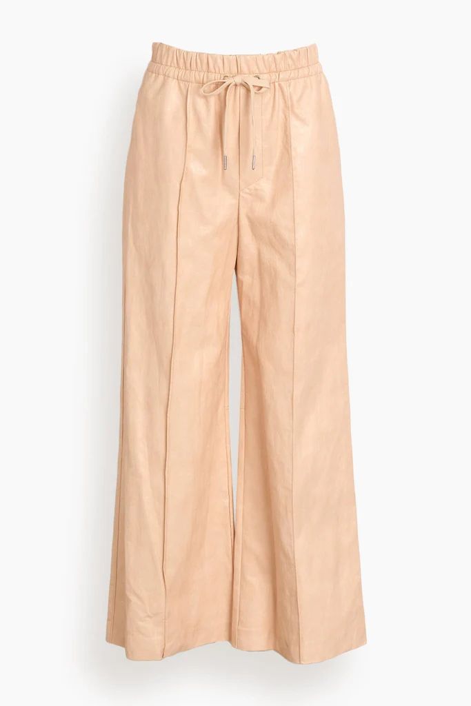 Laurence Wide Leg Track Pant in Cashew | Hampden Clothing