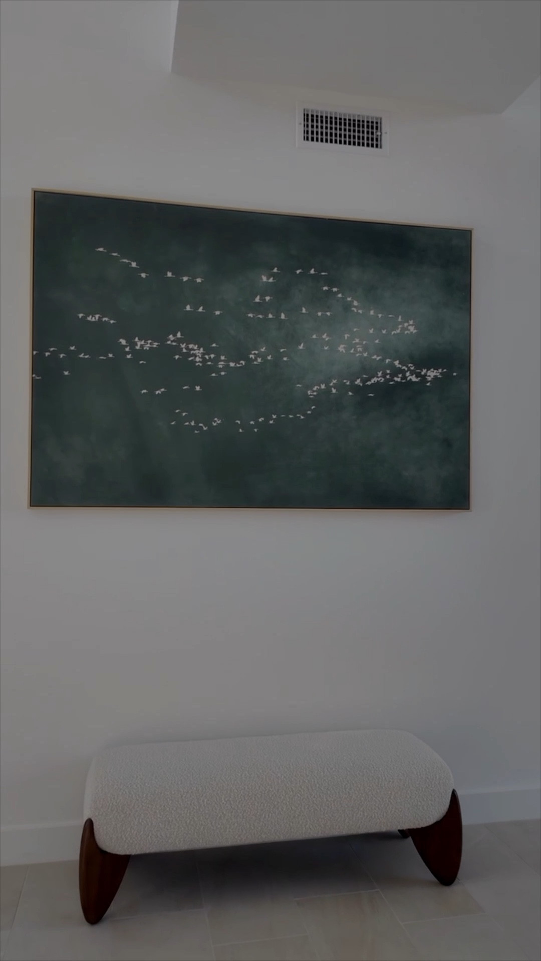 Crate & Barrel painting paired with Amazon bench for entry way  

#LTKHome