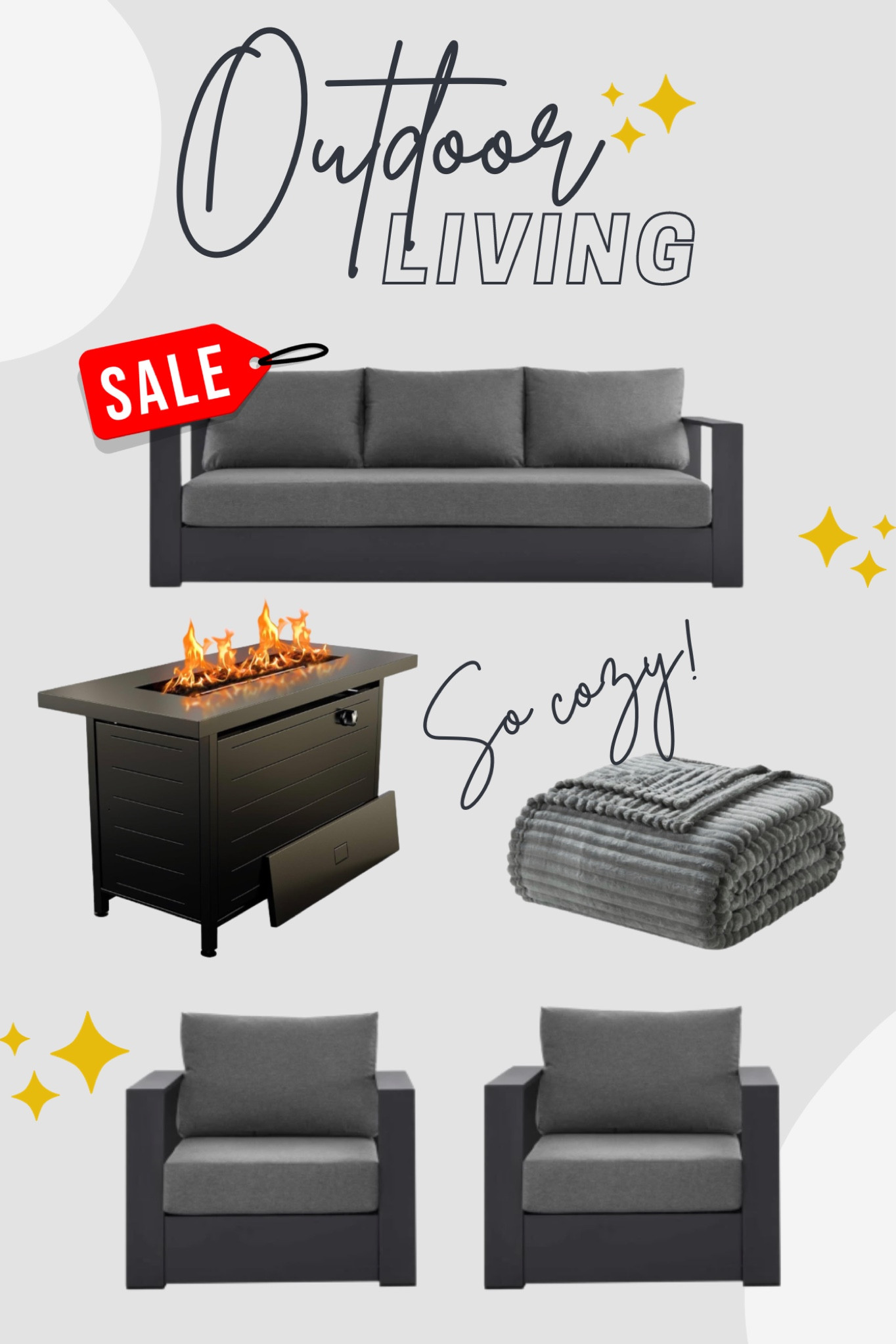 Don’t you love getting comfy outside when the weather cools down?! We sure do 😍 Check out these great outdoor living products - and the couch is on SALE!

#sale #outdoorliving #couch #firepit #fallfinds

#LTKSeasonal #LTKsalealert #LTKfamily