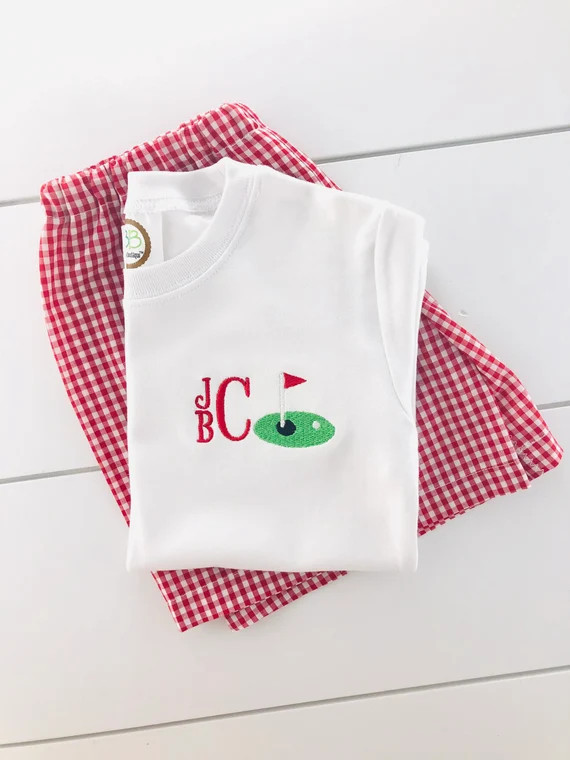 Mini Golf Green with Initials Shirt | Etsy (US)
