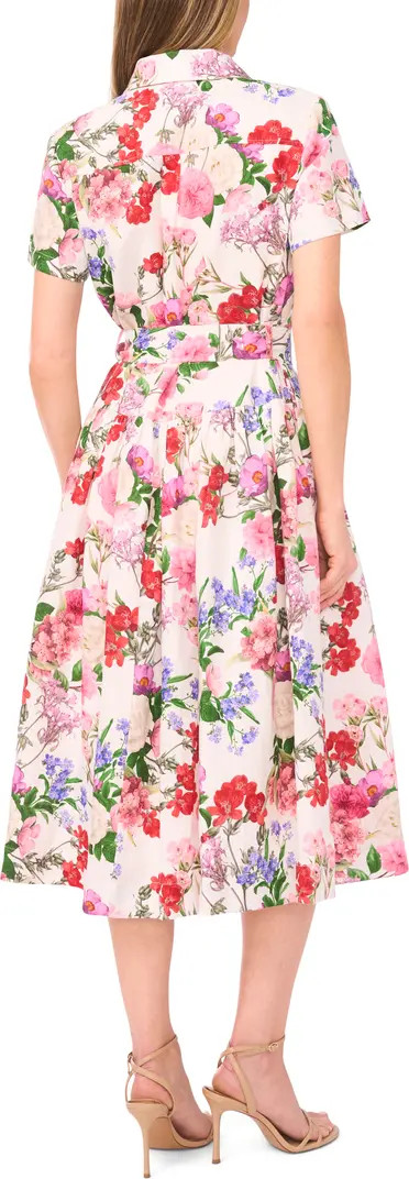 Charlie Floral Linen Midi Shirtdress | Nordstrom