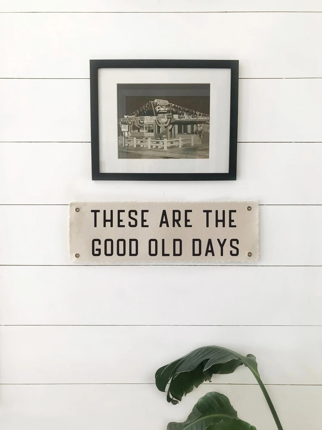 Good Old Days Sign, Hanging Canvas Banner Wall Decor, Playroom Wall Art, Living Room Decor Pennan... | Etsy (US)