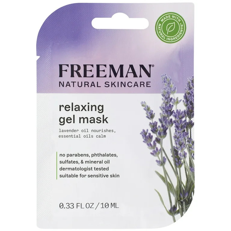 Freeman Natural Skincare Soothing Lavender & Essential Oil Gel Leave on Facial Mask | Walmart (US)