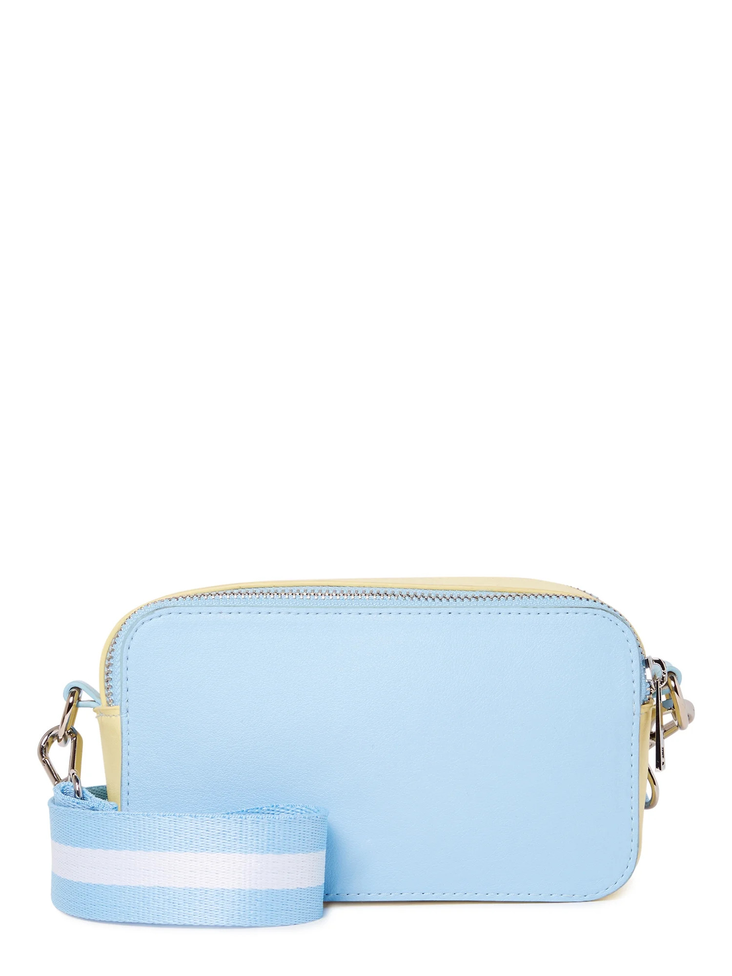 No Boundaries Women's Contemporary Camera Crossbody Handbag Sky Color Block - Walmart.com | Walmart (US)