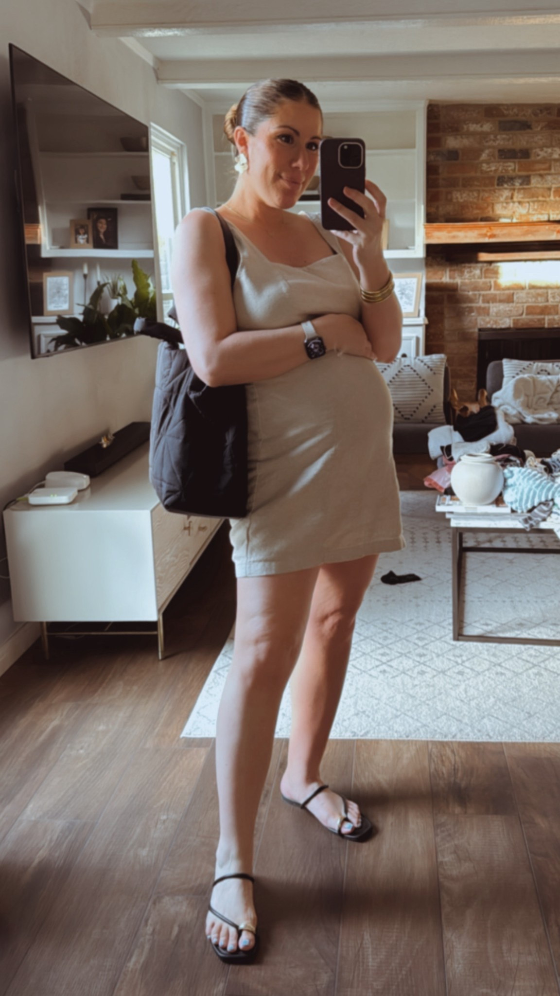 Weekend dinner outfit 

Love this Old Navy linen dress so much I bought twice! Sized up to fit the bump 

#LTKFindsUnder50 #LTKSaleAlert #LTKBump