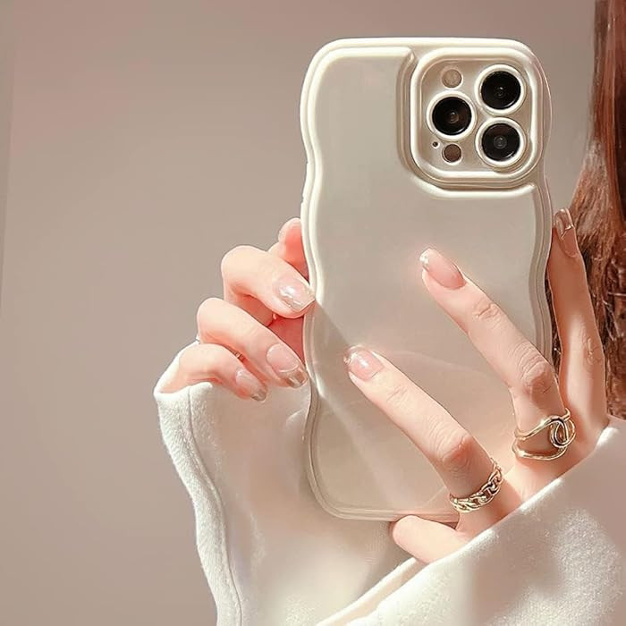 FABSPARK Phone Case for iPhone 16 Pro Max Case,Simple Wave Design Wavy Frame Soft Silicone Aesthe... | Amazon (US)