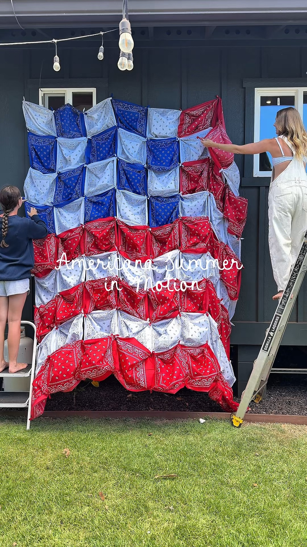 Easiest 4th of July decor!!! Took an hour to make! 8 x 9 ! Under $50 to make the whole thing!

#LTKSeasonal