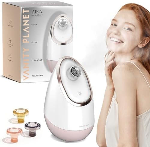 Vanity Planet Aira Ionic Facial Steamer (Rose Gold) - Pore Cleaner That Detoxifies, Cleanses and ... | Amazon (US)