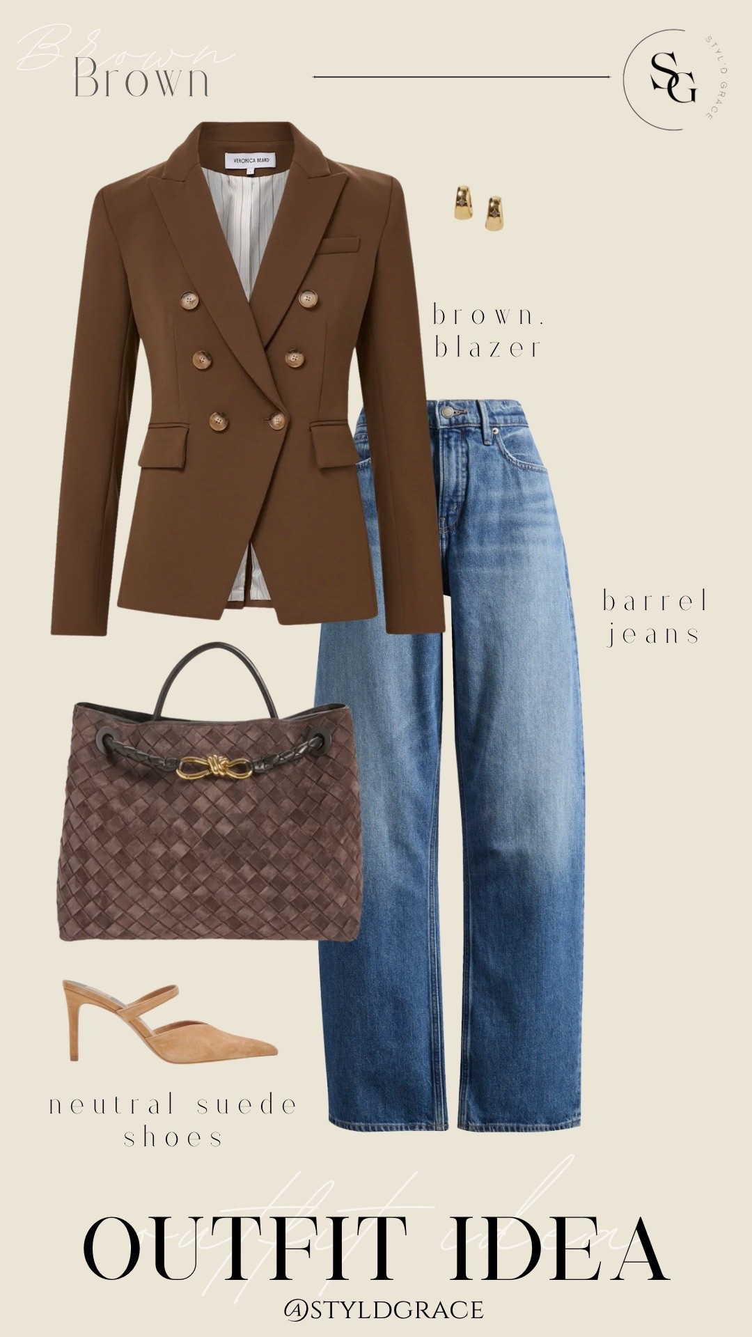 Brown blazer outfit idea 🤎

#LTKWorkwear