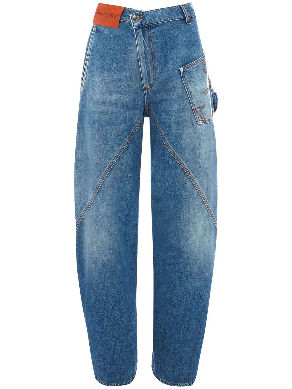 JW Anderson Twisted Workwear wide-leg Jeans - Farfetch | Farfetch Global