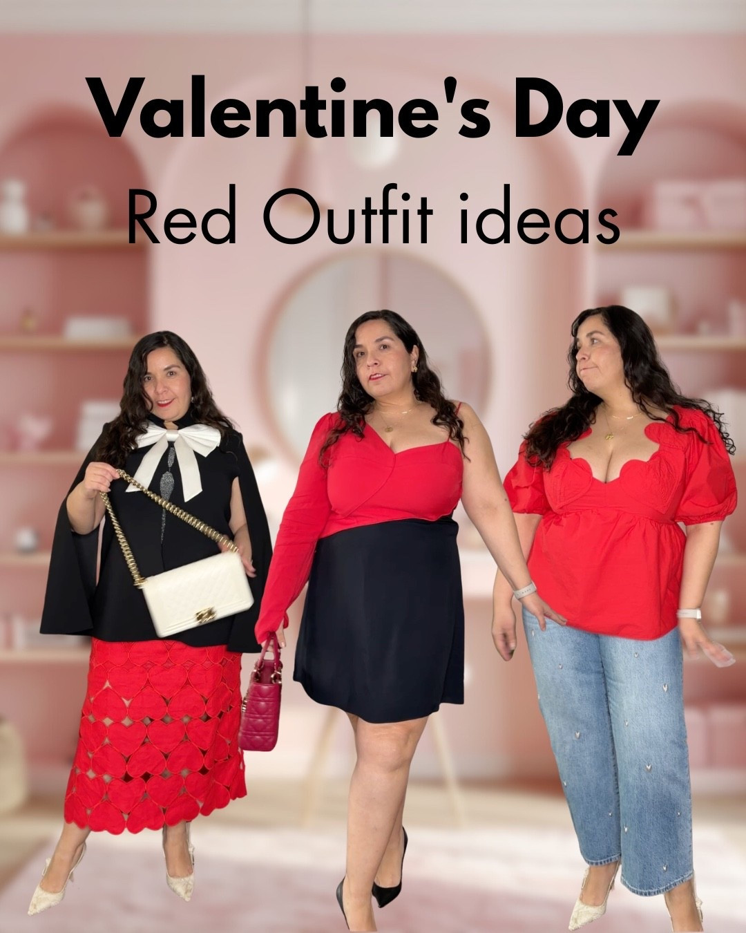 Valentine’s Day Red Outfit Ideas ❤️
Three red outfits You’d actually wear for date night.
Each look is built around strong silhouettes and bold details:
a statement dress, a heart-detail skirt, and a night-out top that feels fun without trying too hard.
Red can feel powerful, elegant, and wearable when the pieces speak for themselves.
All looks linked here.

#LTKValentine #LTKgrwm #LTKOver40