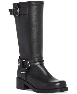 Steve Madden Women's Berrit Mid-Shaft Buckled Moto Boots - Macy's | Macy's