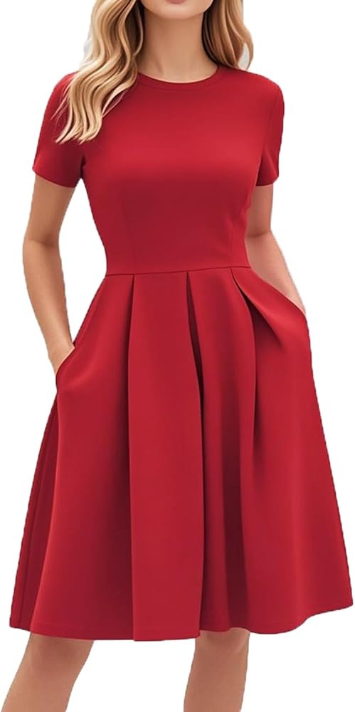 oxiuly Summer Dresses for Women 2024 Party Church Bridesmaid Graduation Dress with Pockets S253 | Amazon (US)