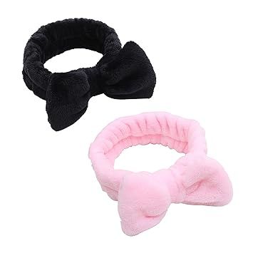 2 Pack Spa Headband, AiMHariacc Facial Makeup Bow Head band for Women Girls Washing Face Skincare... | Amazon (US)