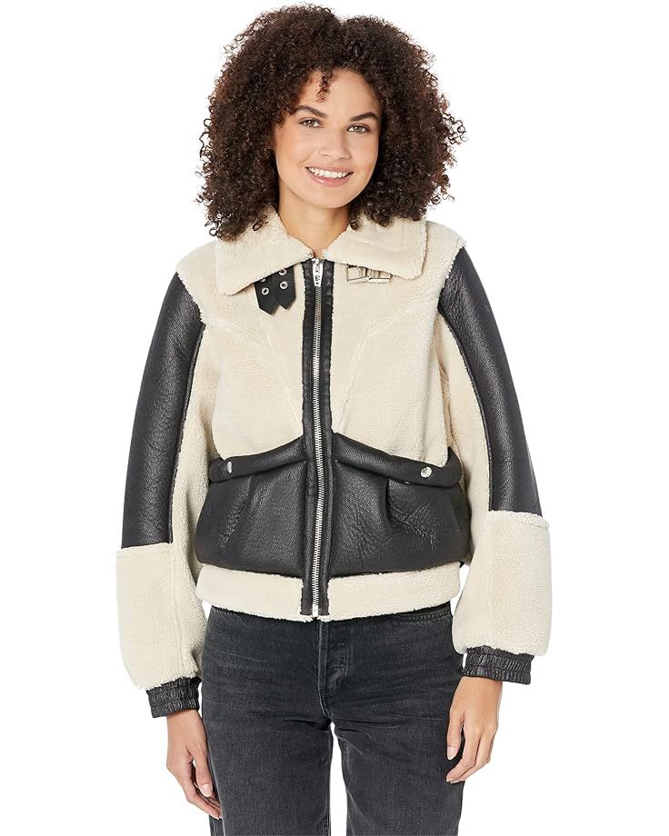 Blank NYC Leather Bonded Moto Jacket in Blaze Out | Zappos