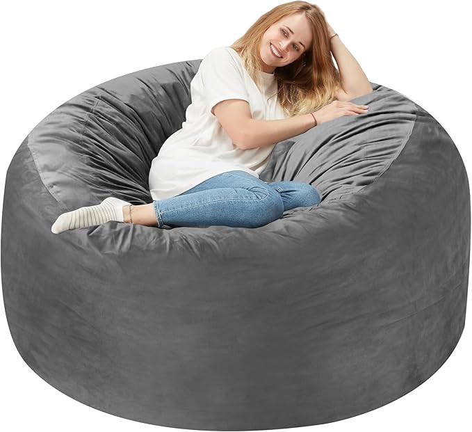 Homguava 3FT Bean Bag Chair: 3' Bean Bags with Memory Foam Filled, Large Beanbag Chairs Soft Sofa... | Amazon (US)