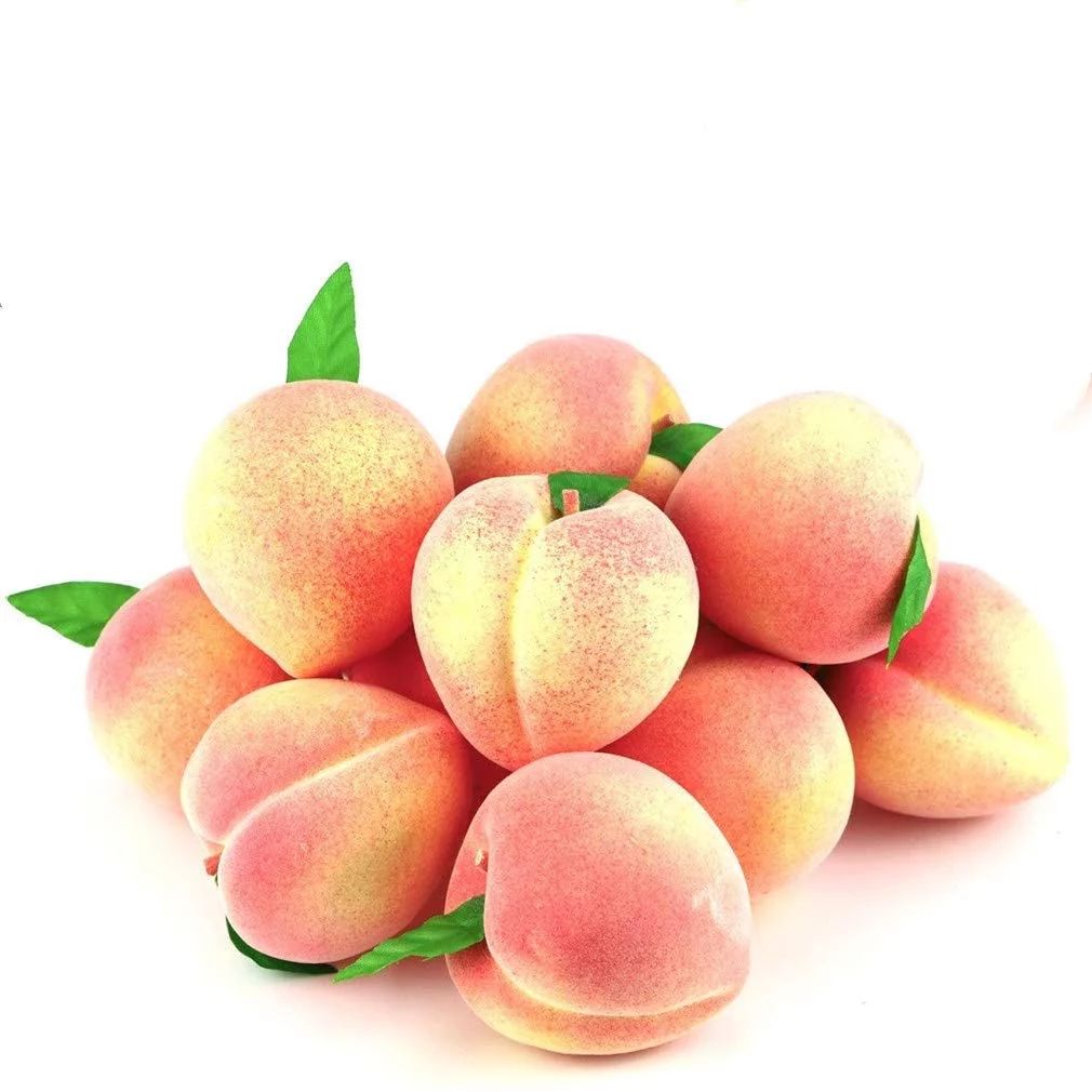 12Pcs Fake Peach Artificial Fruits Model Lifelike Peaches Home House Kitchen Party Decoration Des... | Walmart (US)