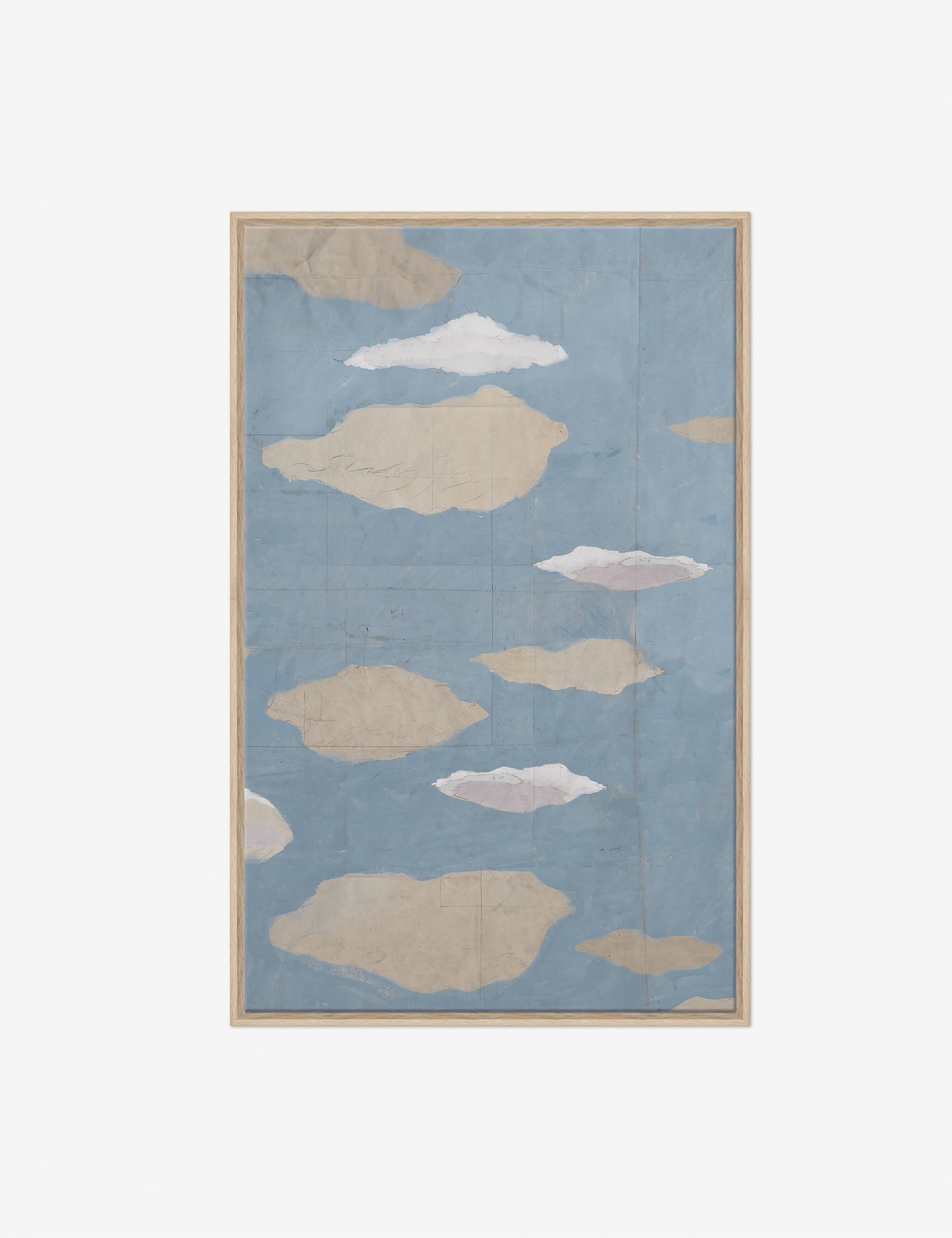 Cloudscape Triptych Print by Paule Marrot, Oak | Lulu and Georgia 