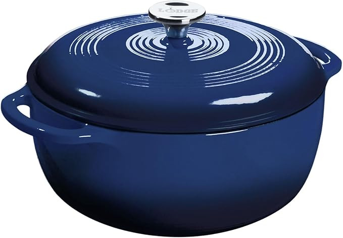 Lodge Essential Enamel Cast Iron Dutch Oven - Perfect for Bread Baking, Braising, Marinating & Sl... | Amazon (US)