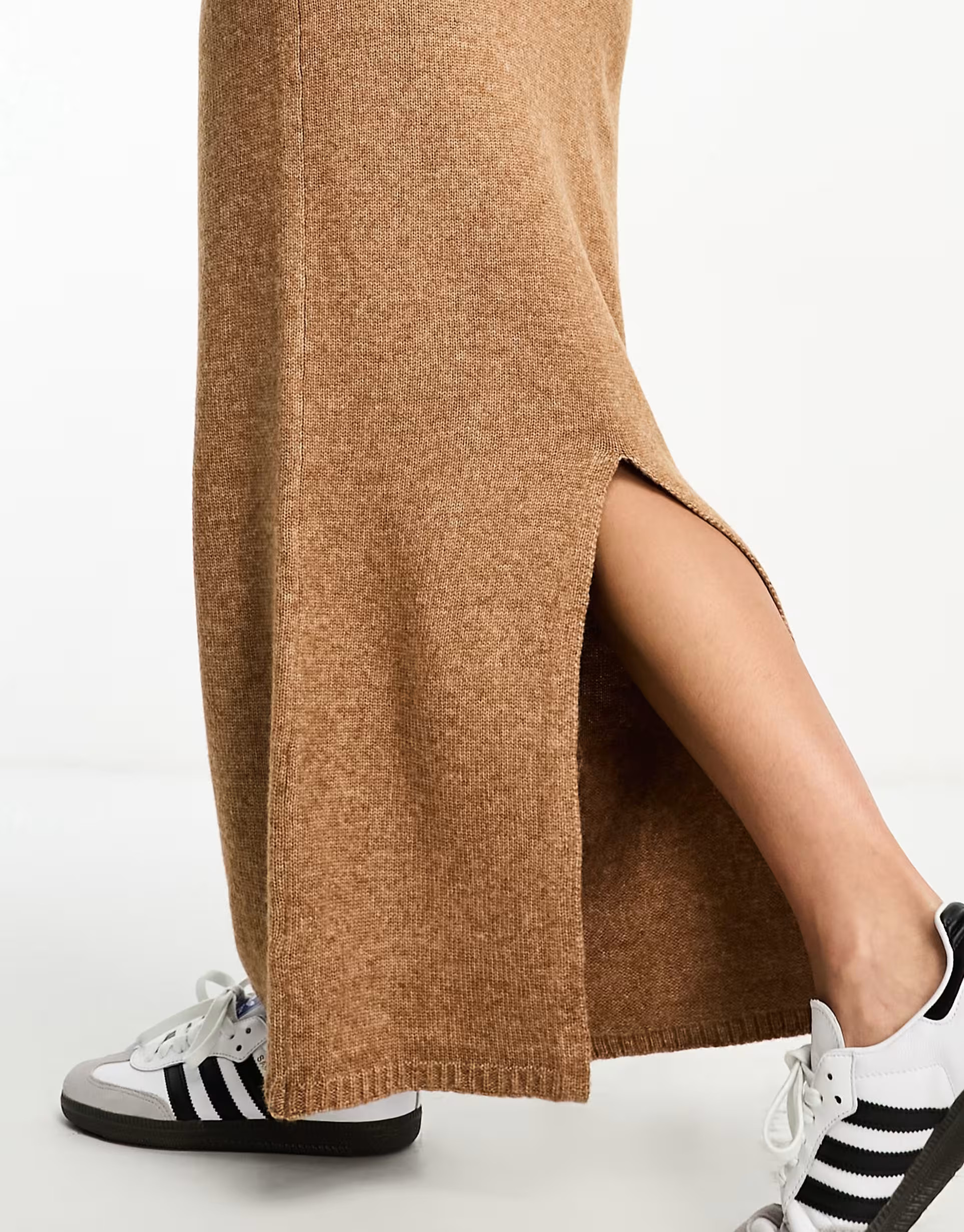 ASOS DESIGN co-ord knitted midi skirt in camel | ASOS (Global)