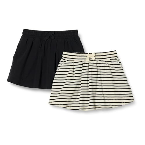 Amazon Essentials Girls' Patch Pocket Skort, Pack of 2, Black/French Stripe, X-Small | Amazon (US)