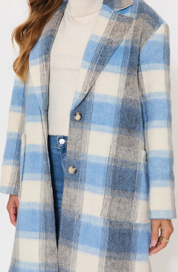 Geneva Brushed Plaid Coat | Nordstrom