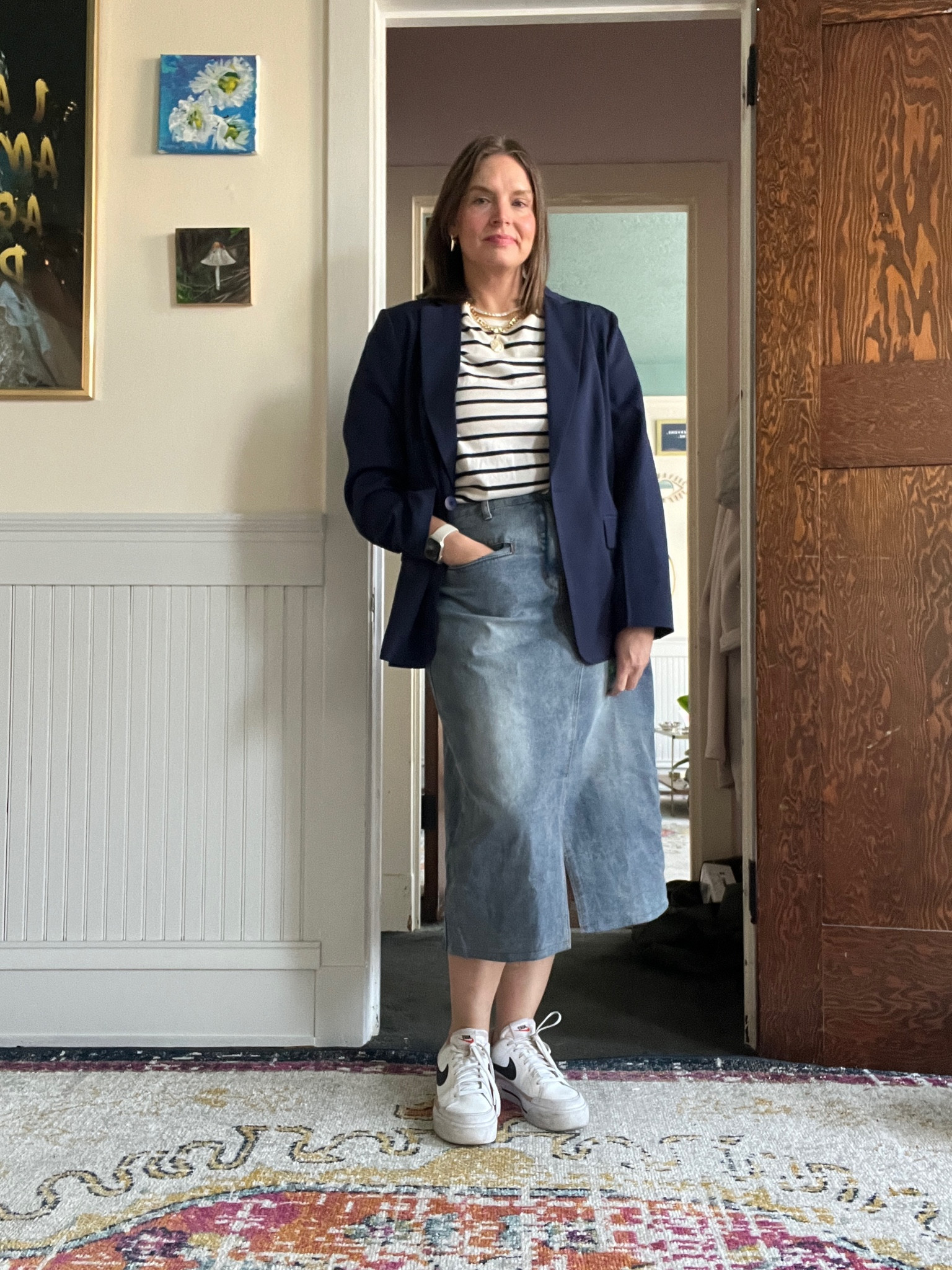 Denim skirt looks

#LTKMidsize #LTKSeasonal #LTKOver40