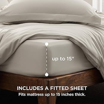 Bedsure Duvet Cover Queen Size with Fitted Sheet - 4 Pieces Prewashed Extra Soft Bedding Set, Inc... | Amazon (US)