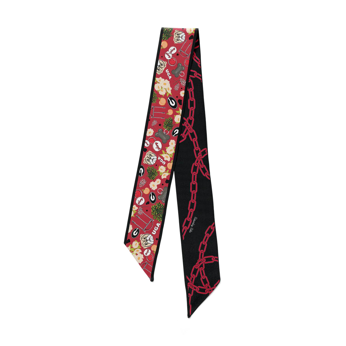 Georgia Bulldogs Skinny Scarf | Saturday Silks